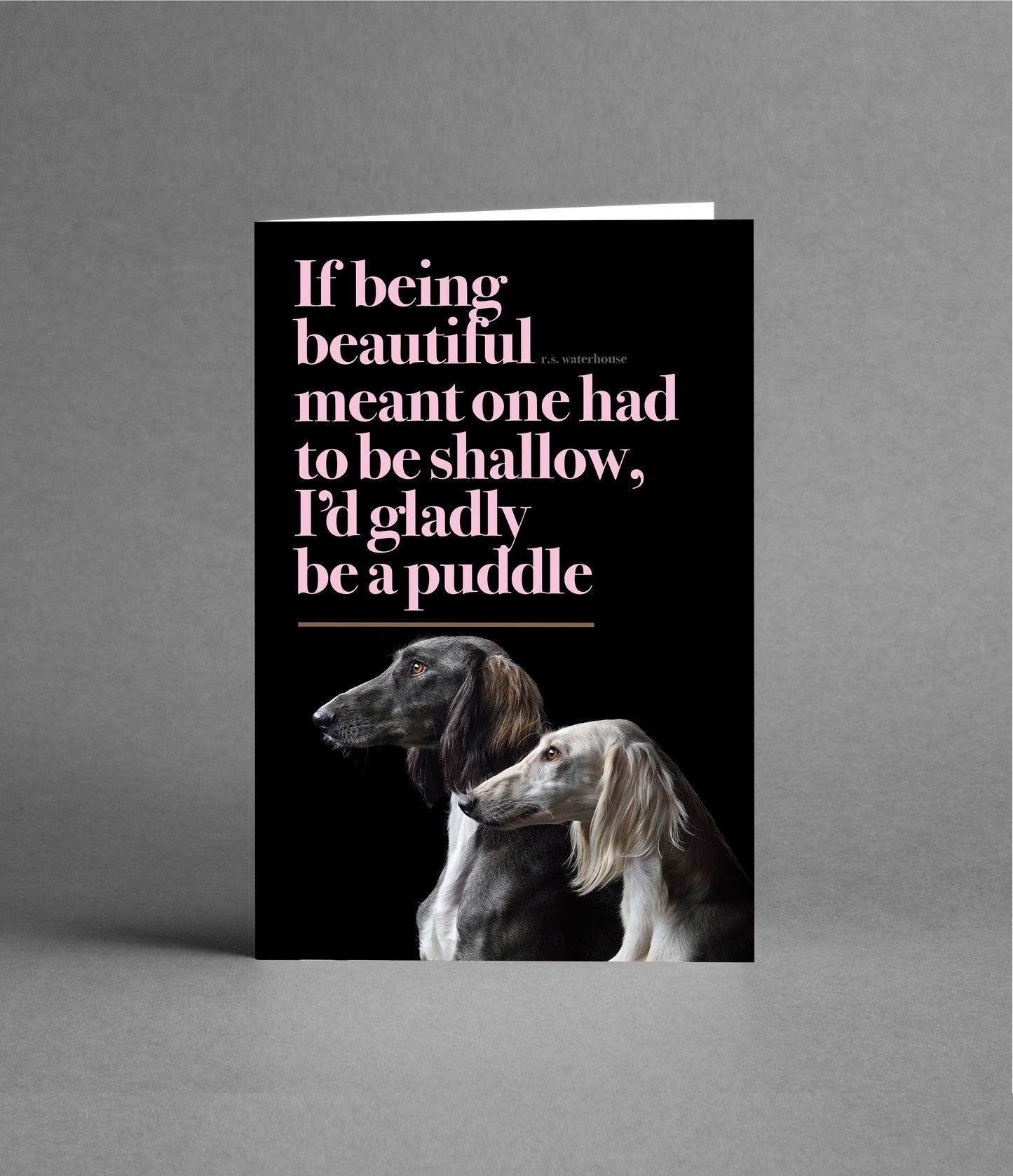 If being beautiful meant one had to be shallow, I'd gladly be a puddle