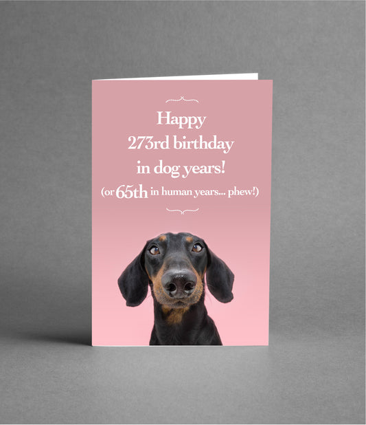 Happy 65th Birthday in Dog Years