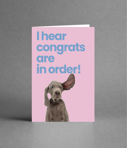 I hear congrats are in order